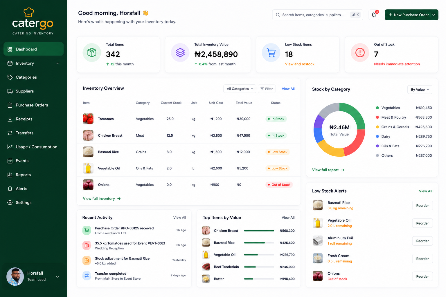Catergo landing page screenshot